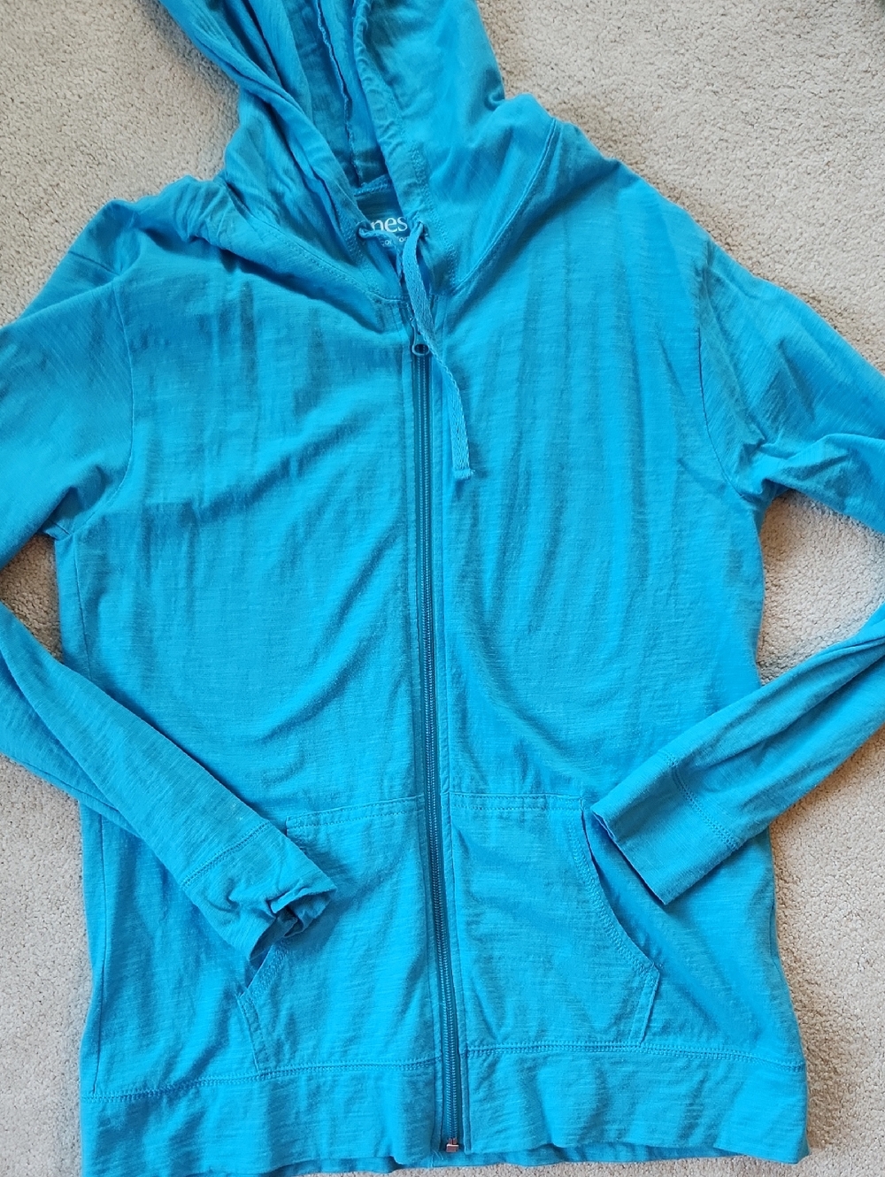 Hanes Womens Full-zip Lightweight Thin Hoodie, Cotton Zip-up T-shirt - Medium